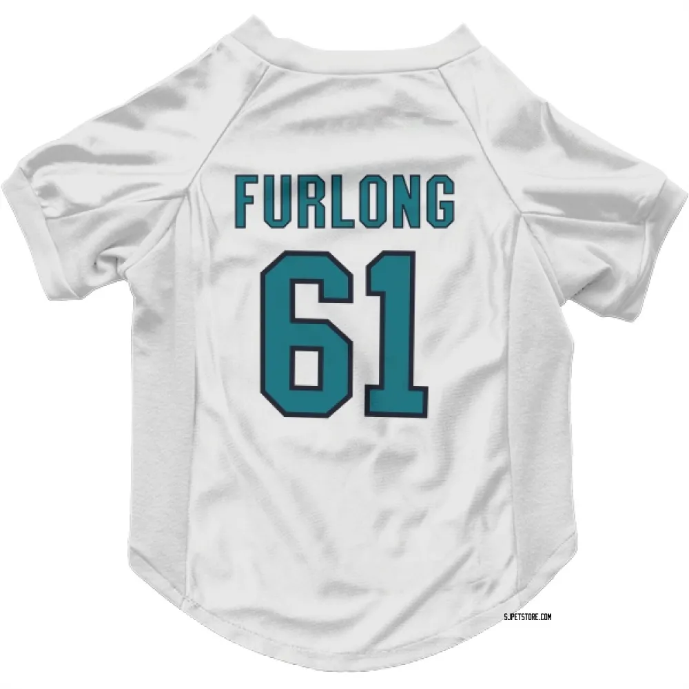 San Jose Sharks Jake Furlong White Pet Jersey for Dog & Cat