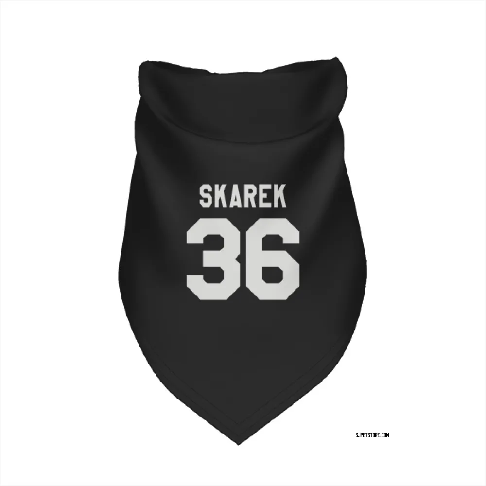 San Jose Sharks Jakub Skarek Black White Pet Bandana for Dog & Cat