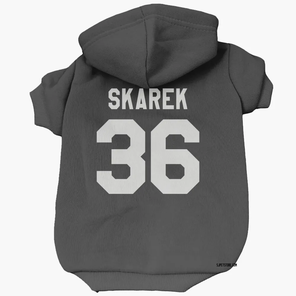 San Jose Sharks Jakub Skarek Black White Pet Hoodie for Dog & Cat