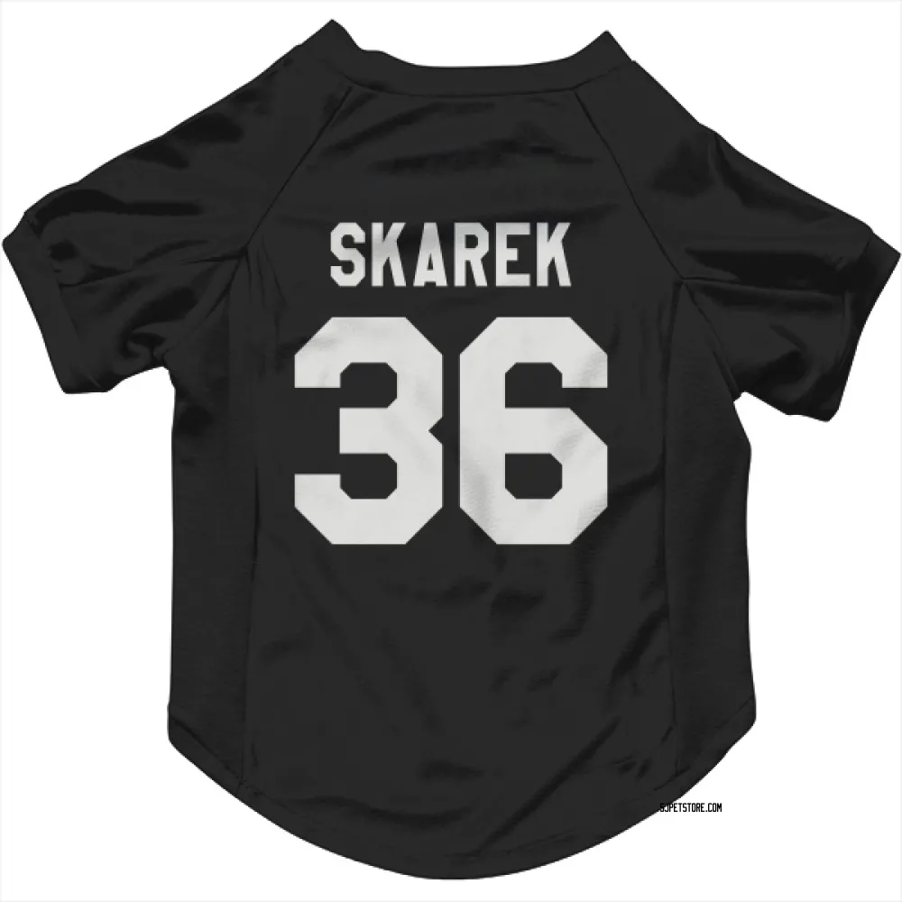 San Jose Sharks Jakub Skarek Black White Pet Jersey for Dog & Cat