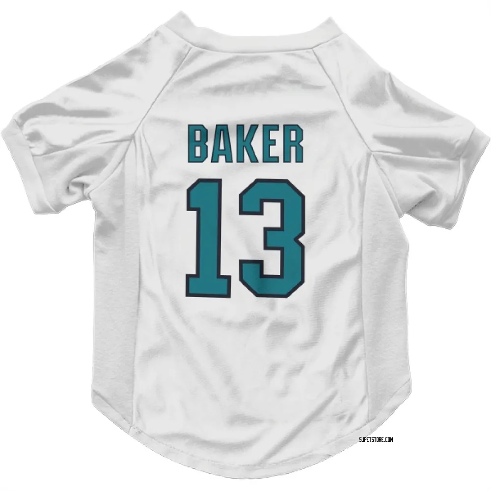 San Jose Sharks Jamie Baker White Pet Jersey for Dog & Cat