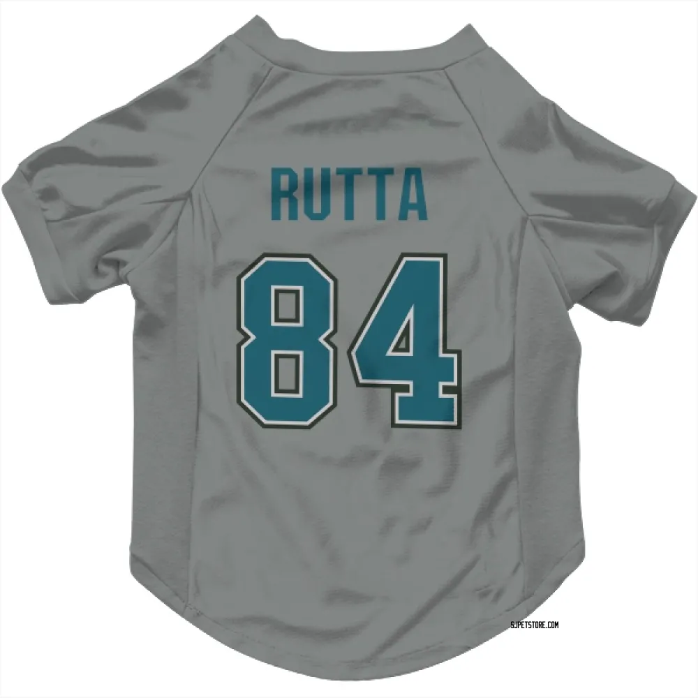San Jose Sharks Jan Rutta Gray Pet Jersey for Dog & Cat