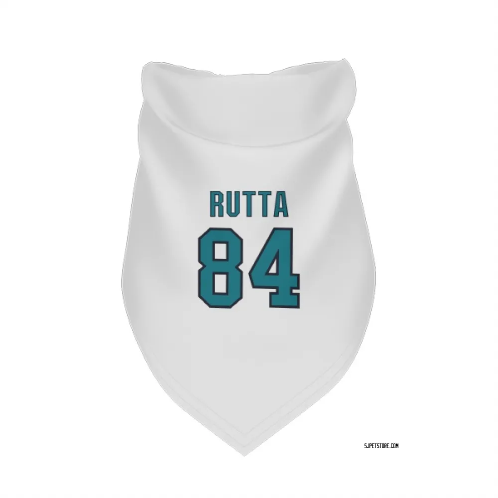 San Jose Sharks Jan Rutta White Pet Bandana for Dog & Cat