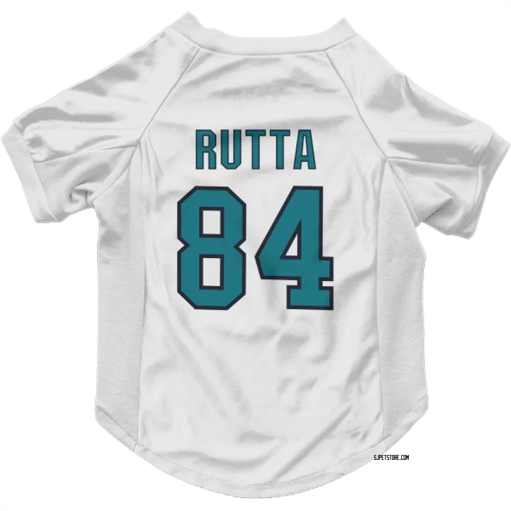 San Jose Sharks Jan Rutta White Pet Jersey for Dog & Cat
