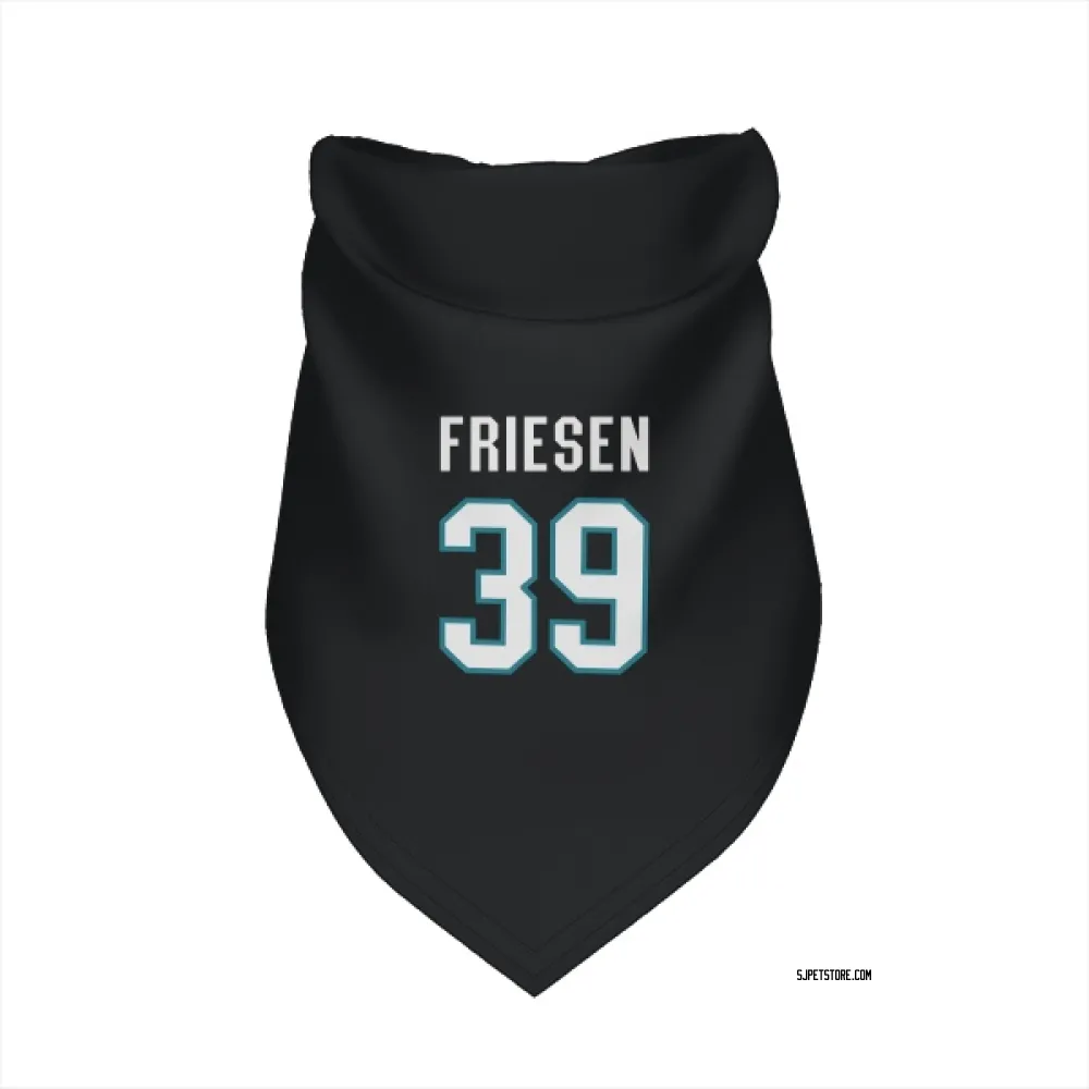 San Jose Sharks Jeff Friesen Black Pet Bandana for Dog & Cat