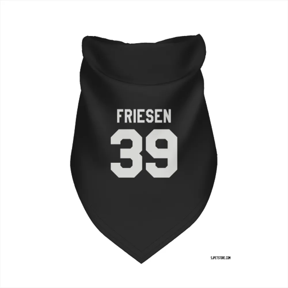 San Jose Sharks Jeff Friesen Black White Pet Bandana for Dog & Cat