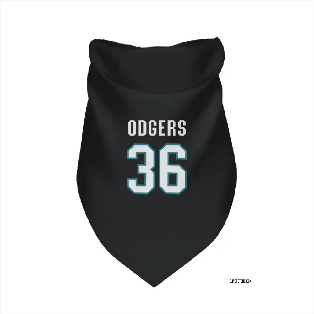 San Jose Sharks Jeff Odgers Black Pet Bandana for Dog & Cat