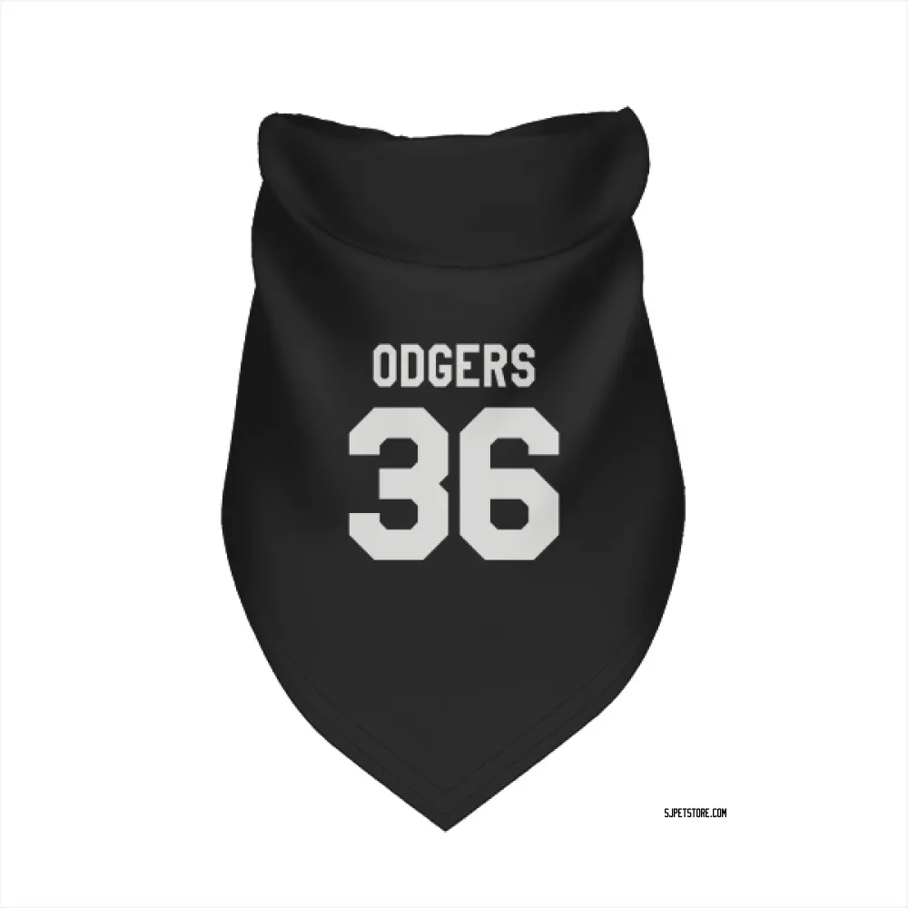 San Jose Sharks Jeff Odgers Black White Pet Bandana for Dog & Cat