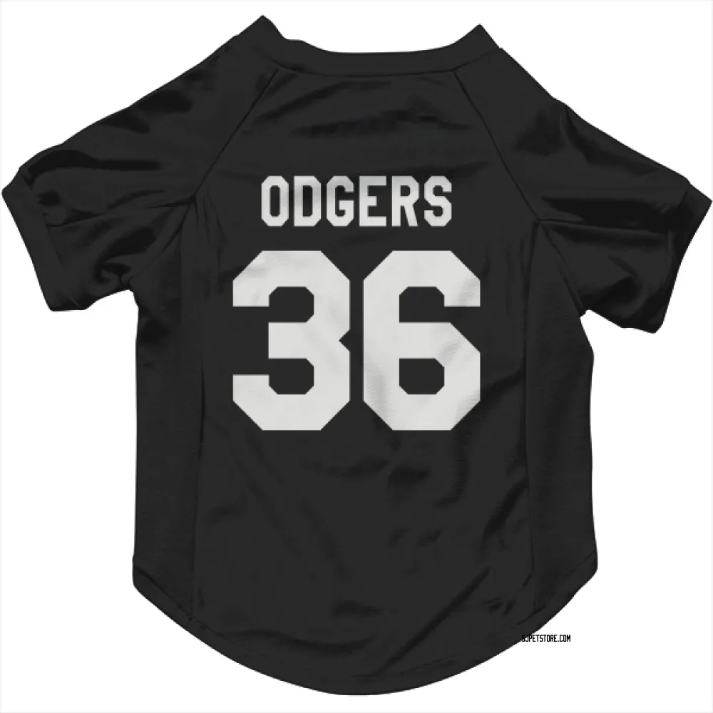 San Jose Sharks Jeff Odgers Black White Pet Jersey for Dog & Cat