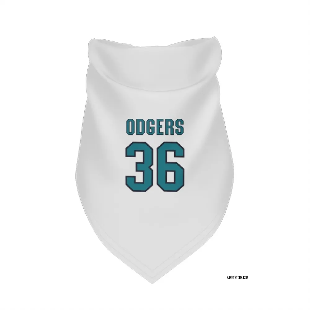 San Jose Sharks Jeff Odgers White Pet Bandana for Dog & Cat