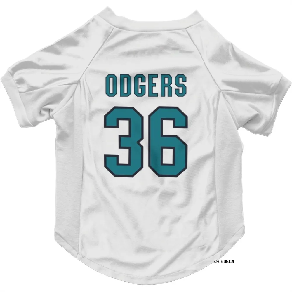 San Jose Sharks Jeff Odgers White Pet Jersey for Dog & Cat