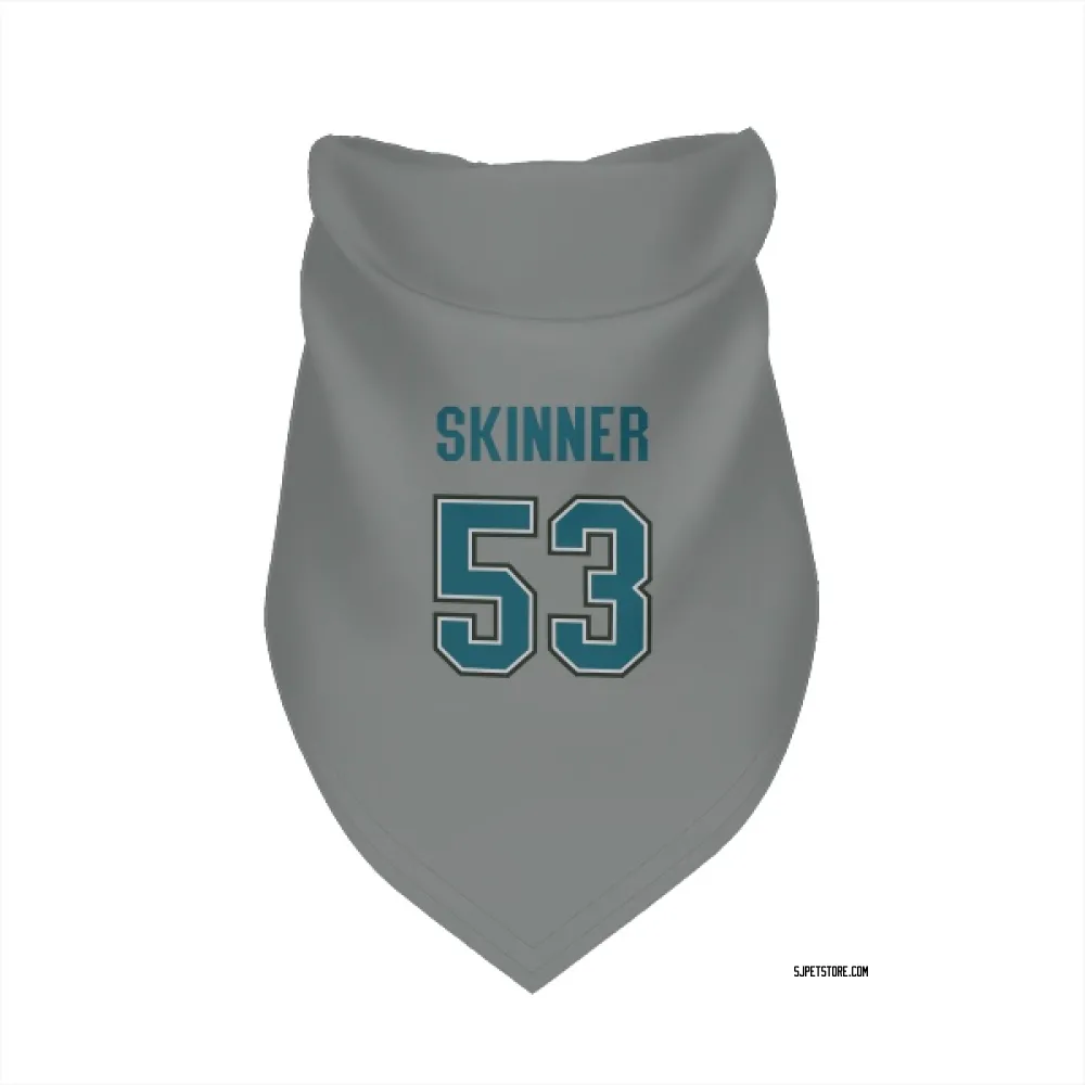 San Jose Sharks Jeff Skinner Gray Pet Bandana for Dog & Cat