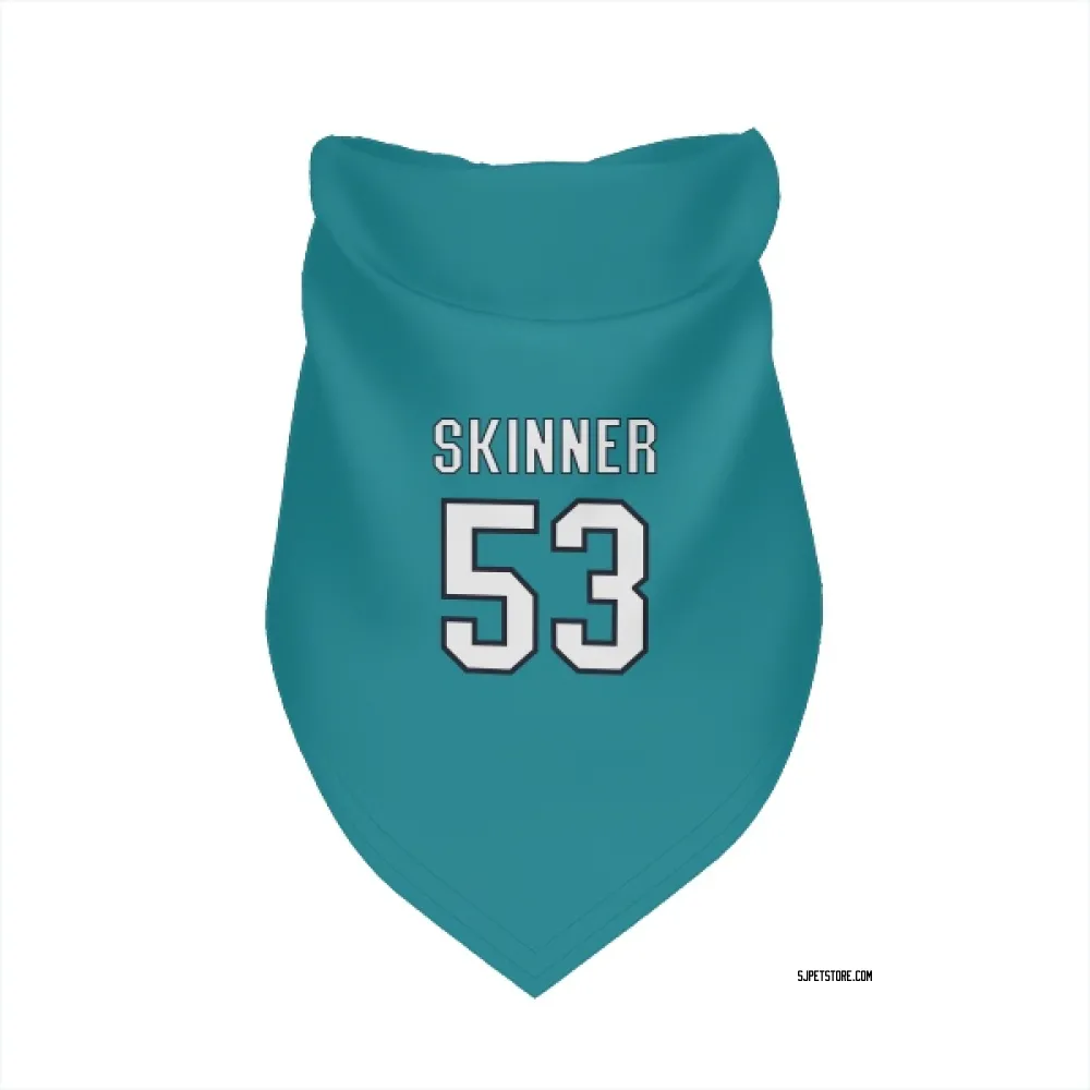 San Jose Sharks Jeff Skinner Teal Pet Bandana for Dog & Cat