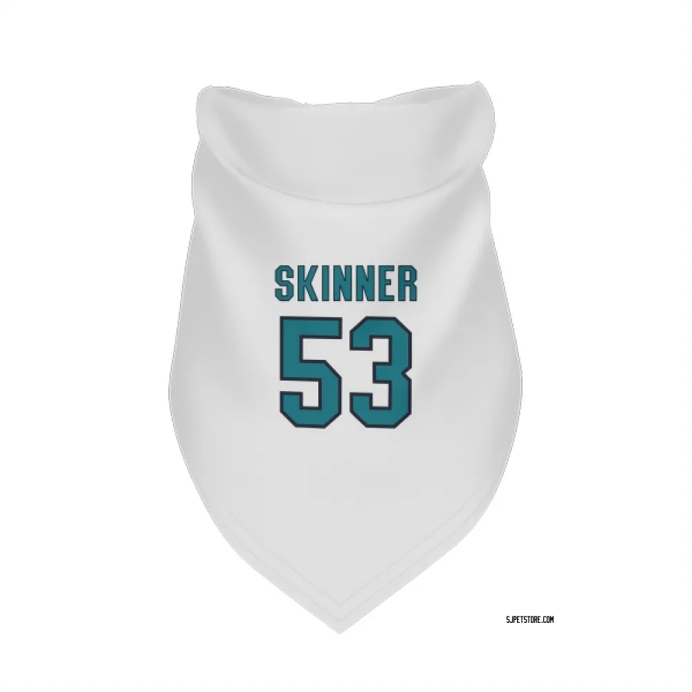 San Jose Sharks Jeff Skinner White Pet Bandana for Dog & Cat