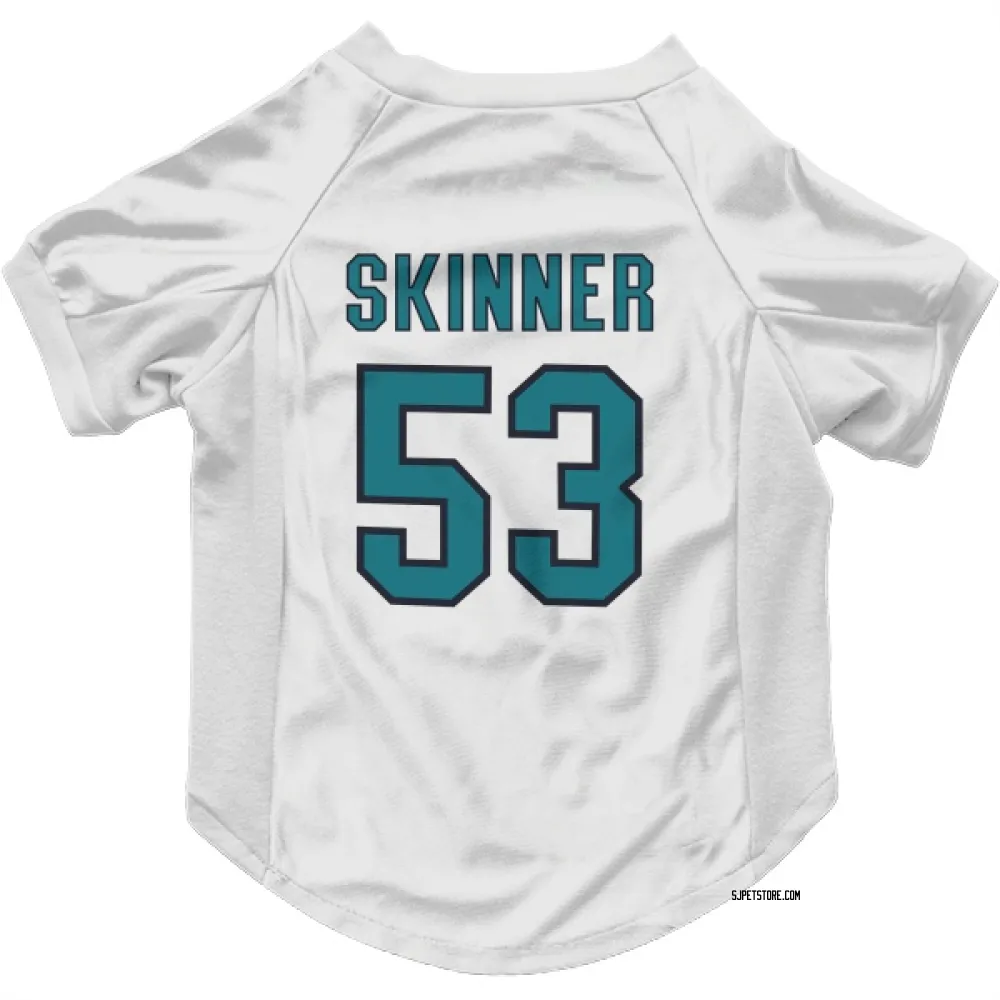 San Jose Sharks Jeff Skinner White Pet Jersey for Dog & Cat