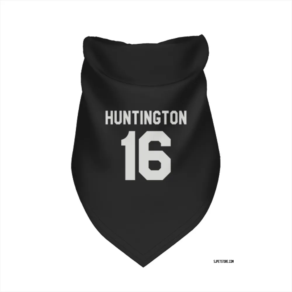 San Jose Sharks Jimmy Huntington Black White Pet Bandana for Dog & Cat
