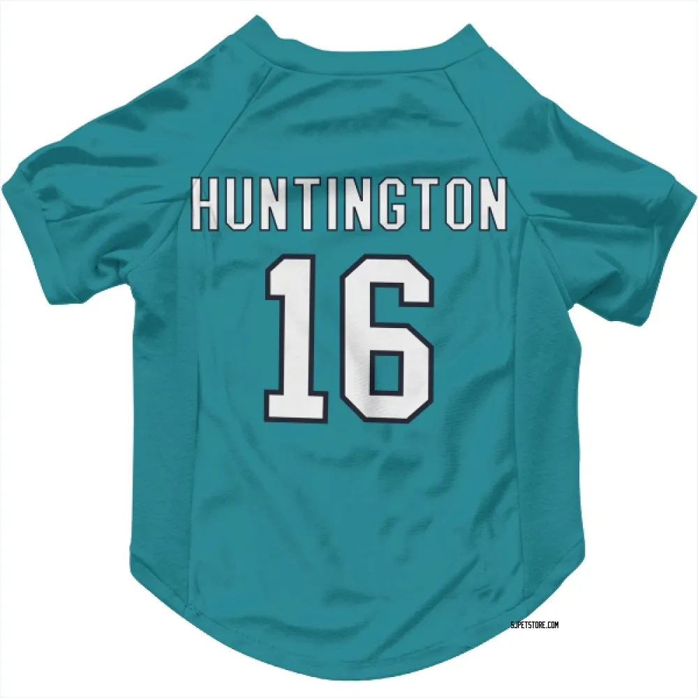 San Jose Sharks Jimmy Huntington Teal Pet Jersey for Dog & Cat