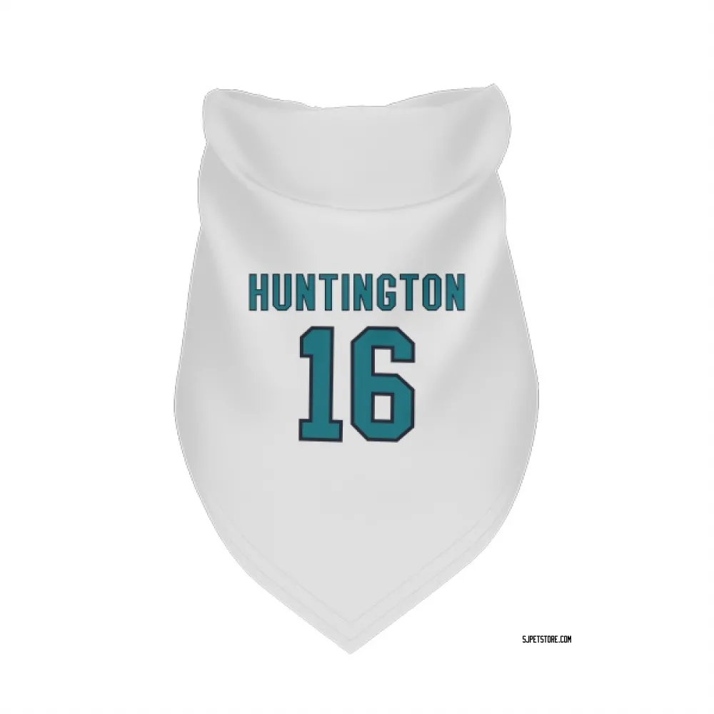 San Jose Sharks Jimmy Huntington White Pet Bandana for Dog & Cat