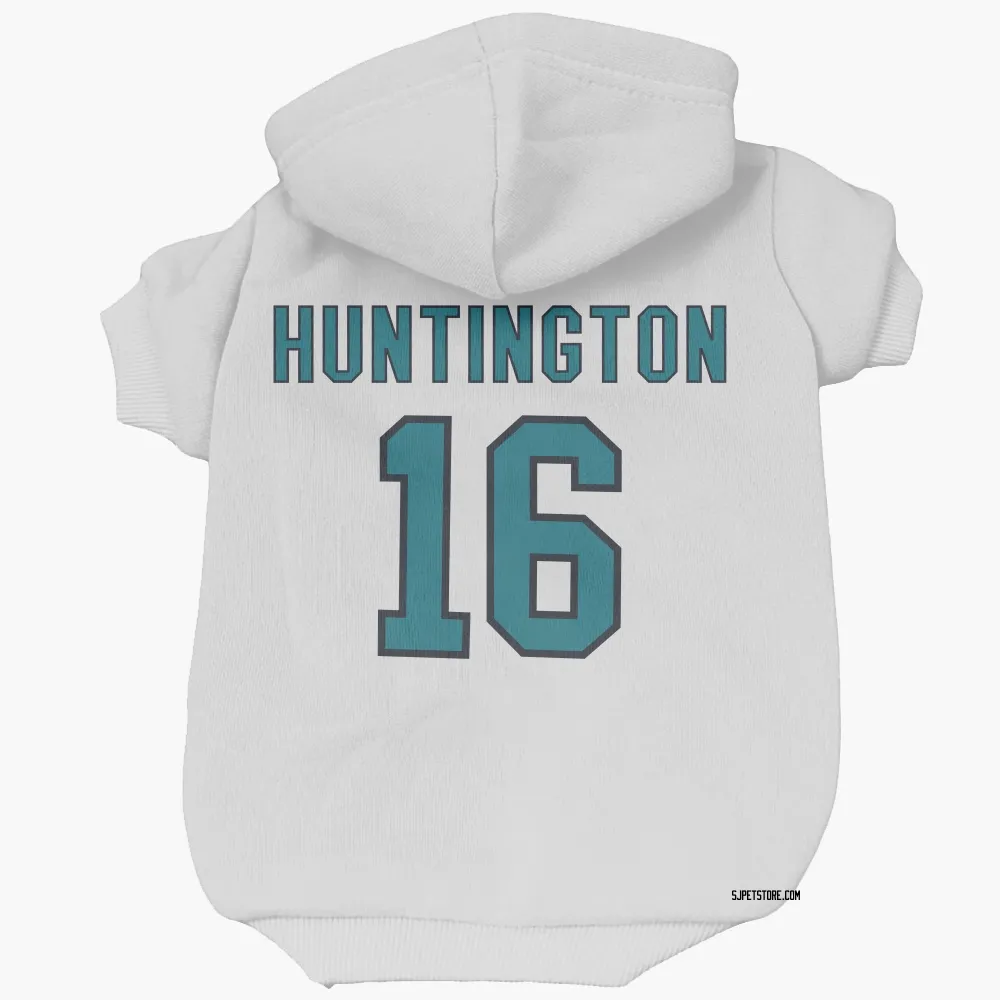 San Jose Sharks Jimmy Huntington White Pet Hoodie for Dog & Cat