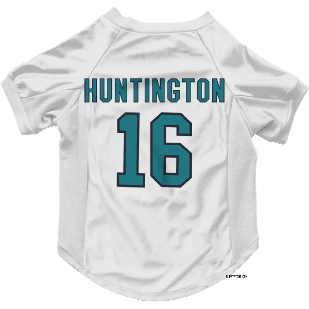 San Jose Sharks Jimmy Huntington White Pet Jersey for Dog & Cat
