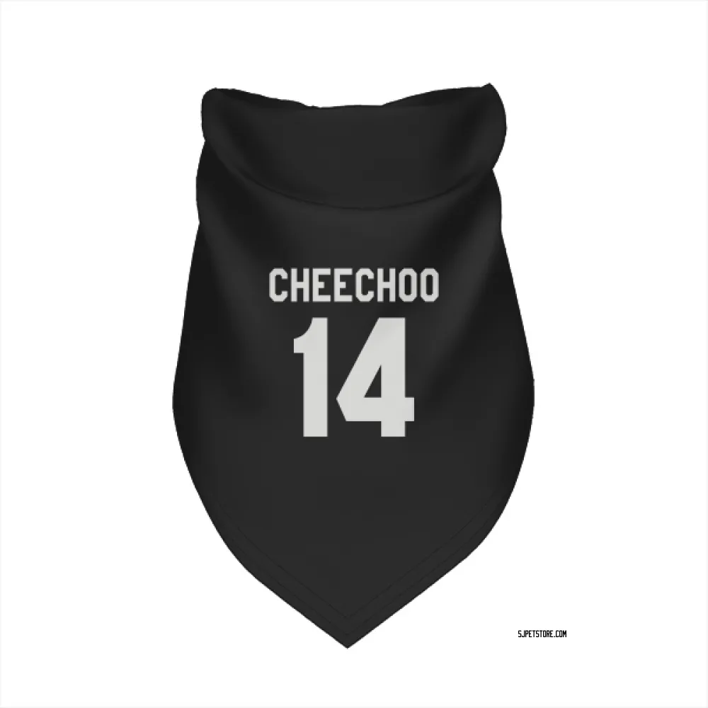San Jose Sharks Jonathan Cheechoo Black White Pet Bandana for Dog & Cat