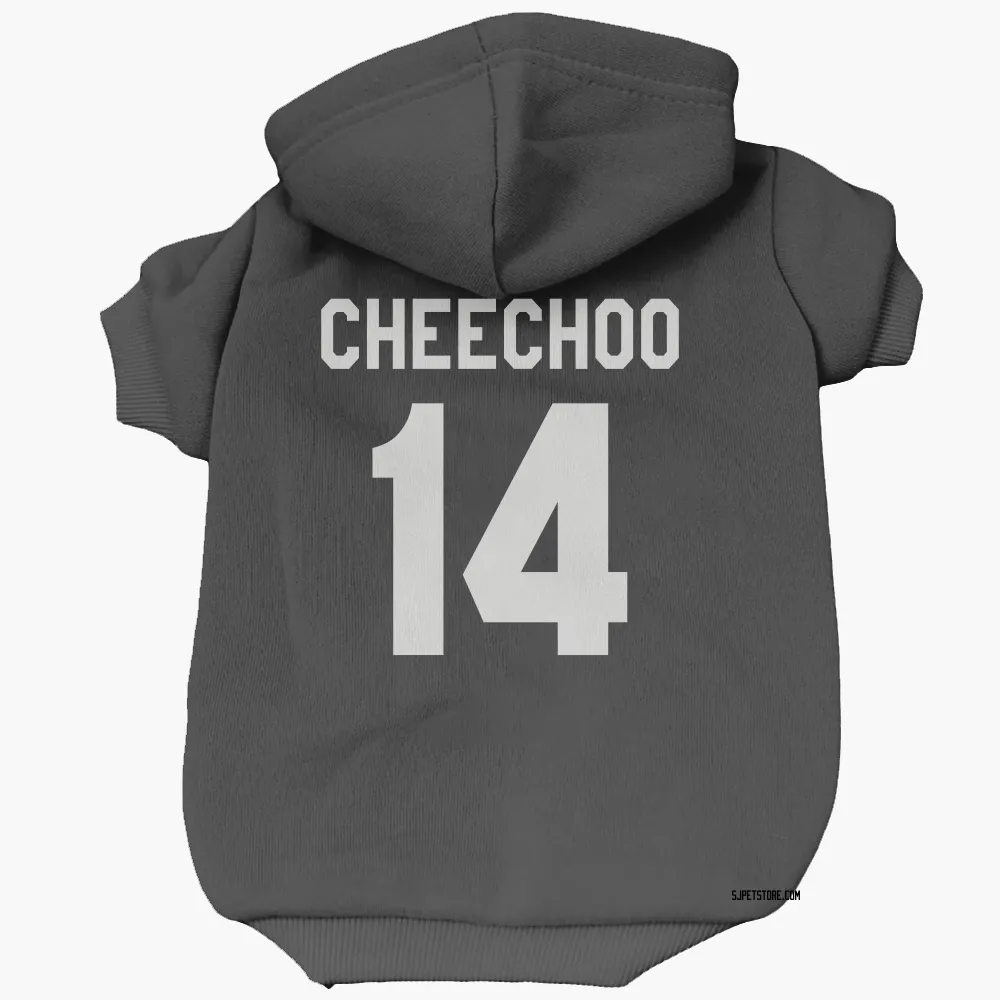 San Jose Sharks Jonathan Cheechoo Black White Pet Hoodie for Dog & Cat