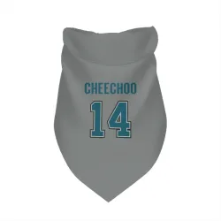 San Jose Sharks Jonathan Cheechoo Gray Pet Bandana for Dog & Cat