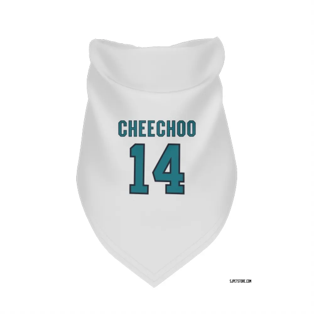 San Jose Sharks Jonathan Cheechoo White Pet Bandana for Dog & Cat