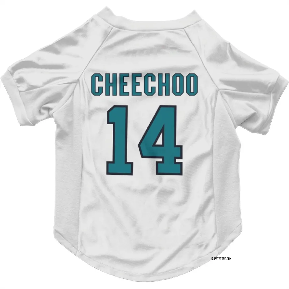 San Jose Sharks Jonathan Cheechoo White Pet Jersey for Dog & Cat