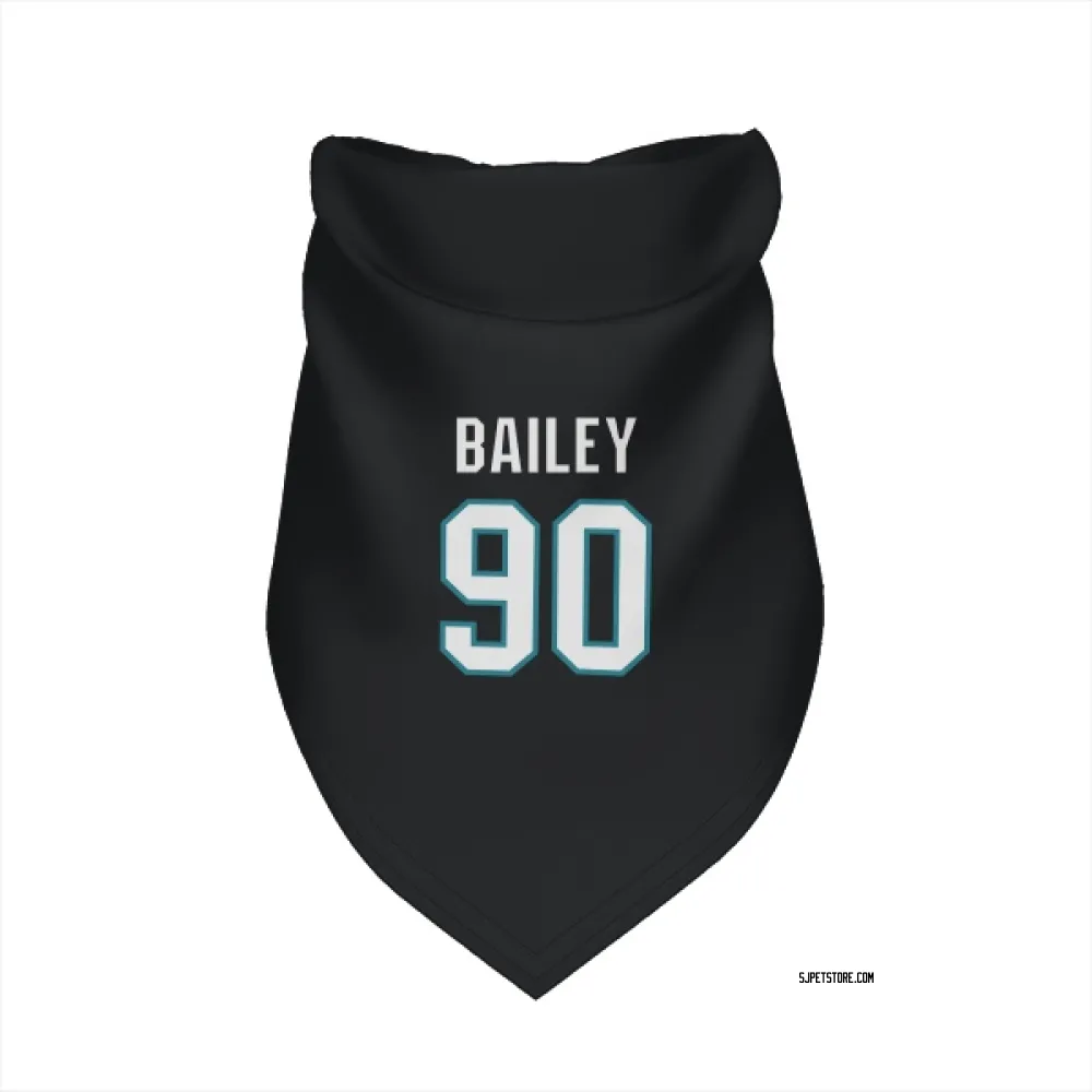 San Jose Sharks Justin Bailey Black Pet Bandana for Dog & Cat