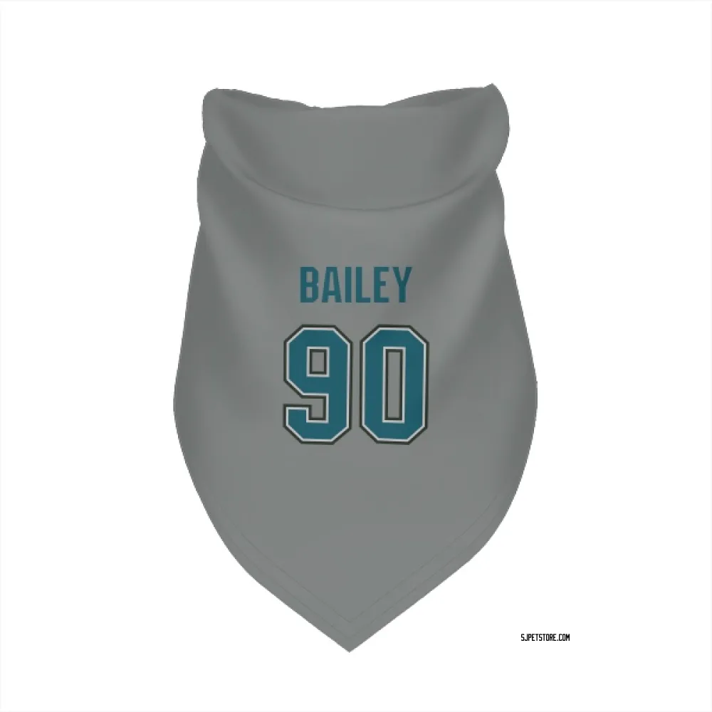San Jose Sharks Justin Bailey Gray Pet Bandana for Dog & Cat
