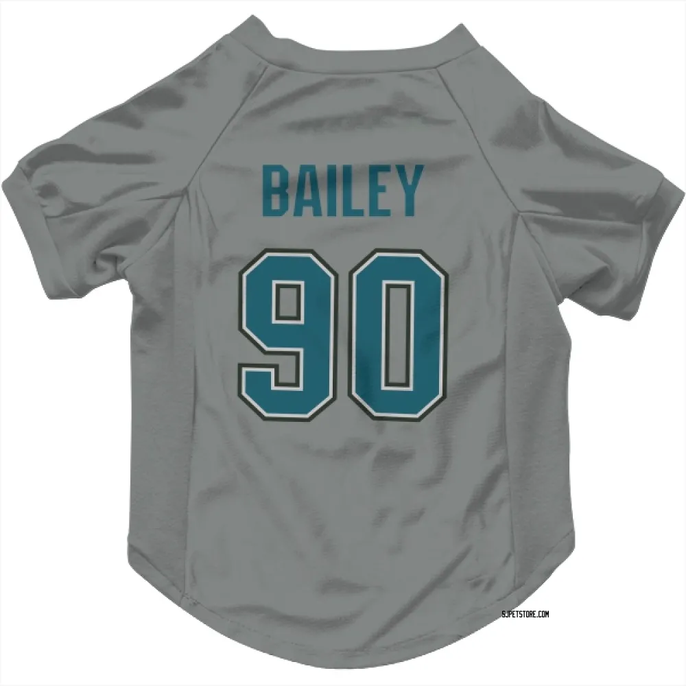 San Jose Sharks Justin Bailey Gray Pet Jersey for Dog & Cat