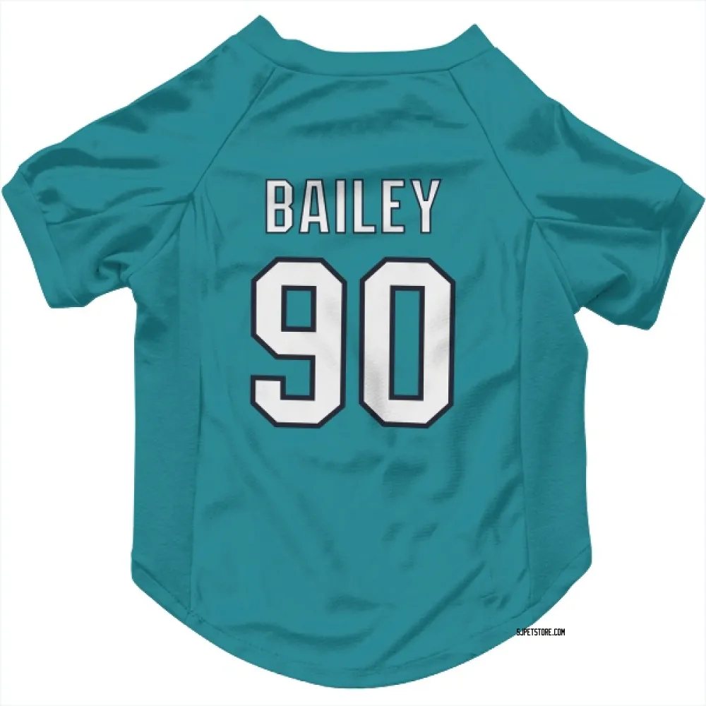 San Jose Sharks Justin Bailey Teal Pet Jersey for Dog & Cat