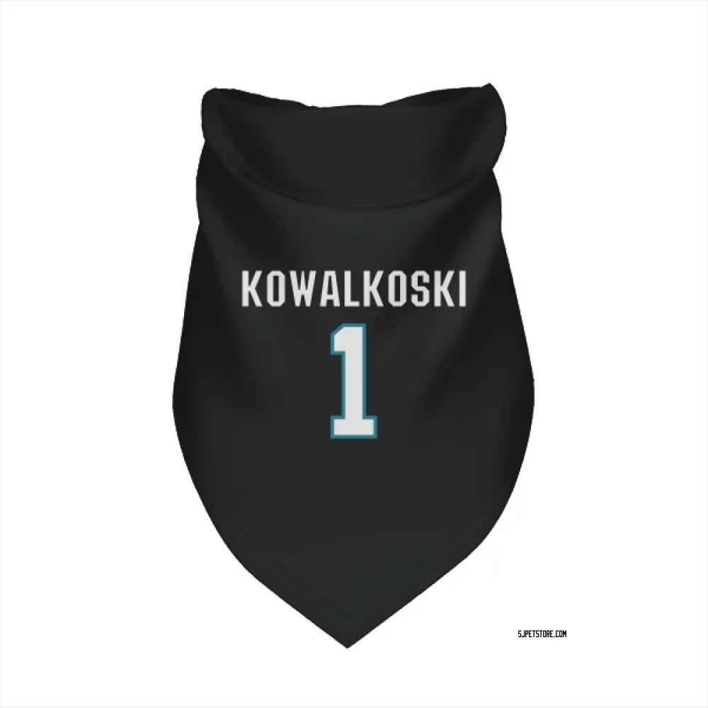 San Jose Sharks Justin Kowalkoski Black Pet Bandana for Dog & Cat