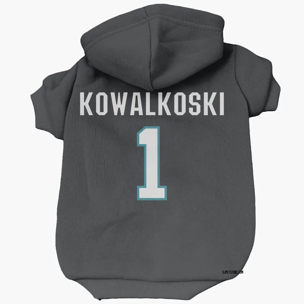 San Jose Sharks Justin Kowalkoski Black Pet Hoodie for Dog & Cat
