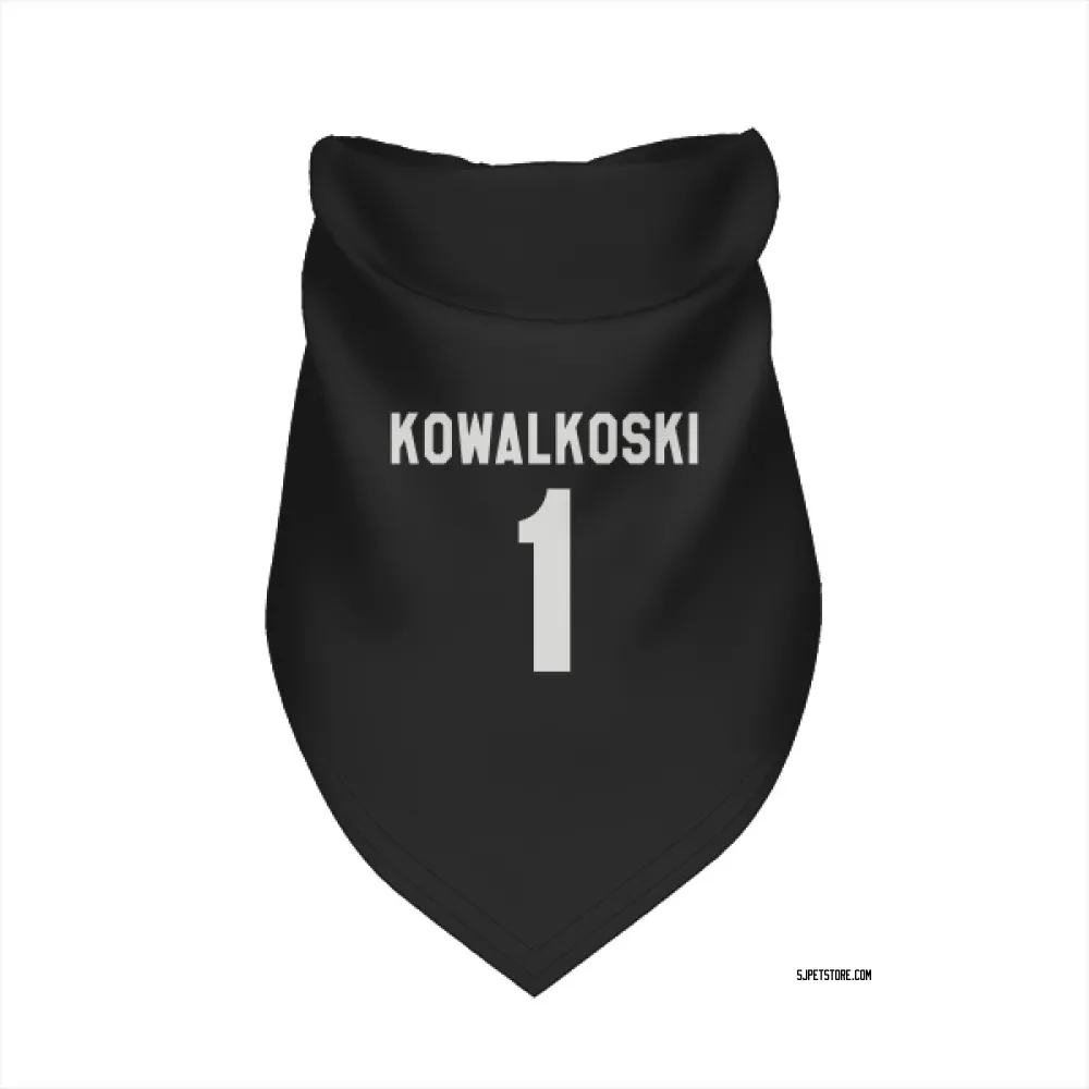 San Jose Sharks Justin Kowalkoski Black White Pet Bandana for Dog & Cat