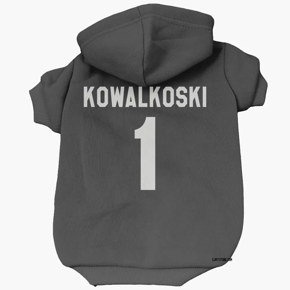 San Jose Sharks Justin Kowalkoski Black White Pet Hoodie for Dog & Cat