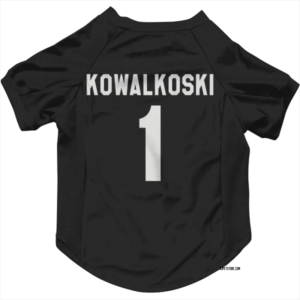 San Jose Sharks Justin Kowalkoski Black White Pet Jersey for Dog & Cat
