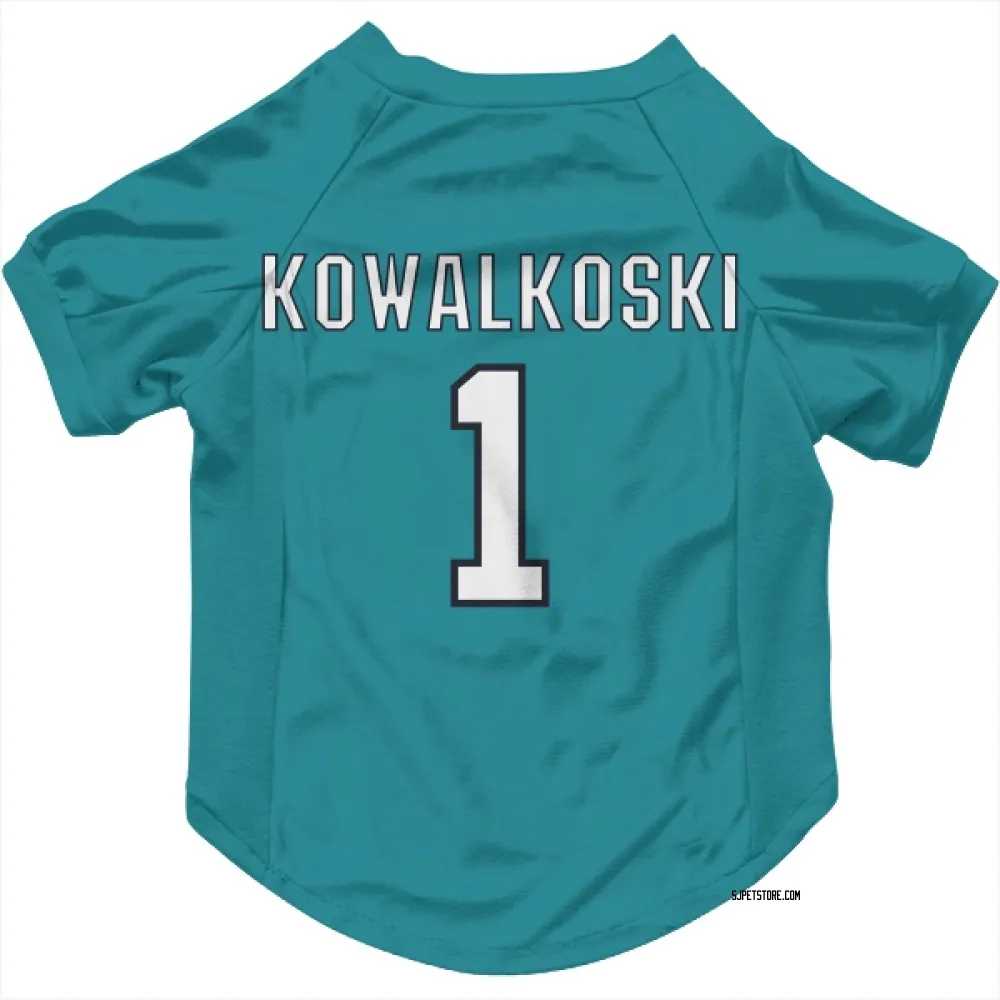 San Jose Sharks Justin Kowalkoski Teal Pet Jersey for Dog & Cat