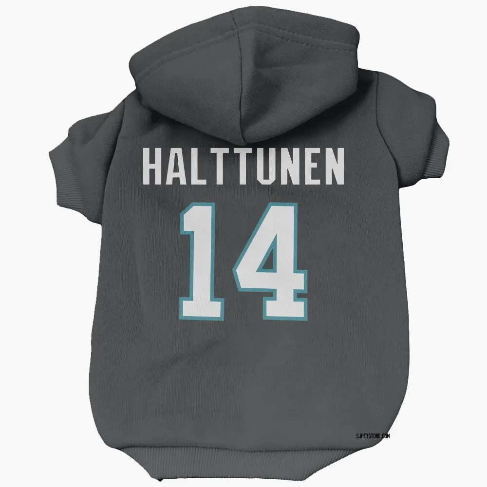 San Jose Sharks Kasper Halttunen Black Pet Hoodie for Dog & Cat