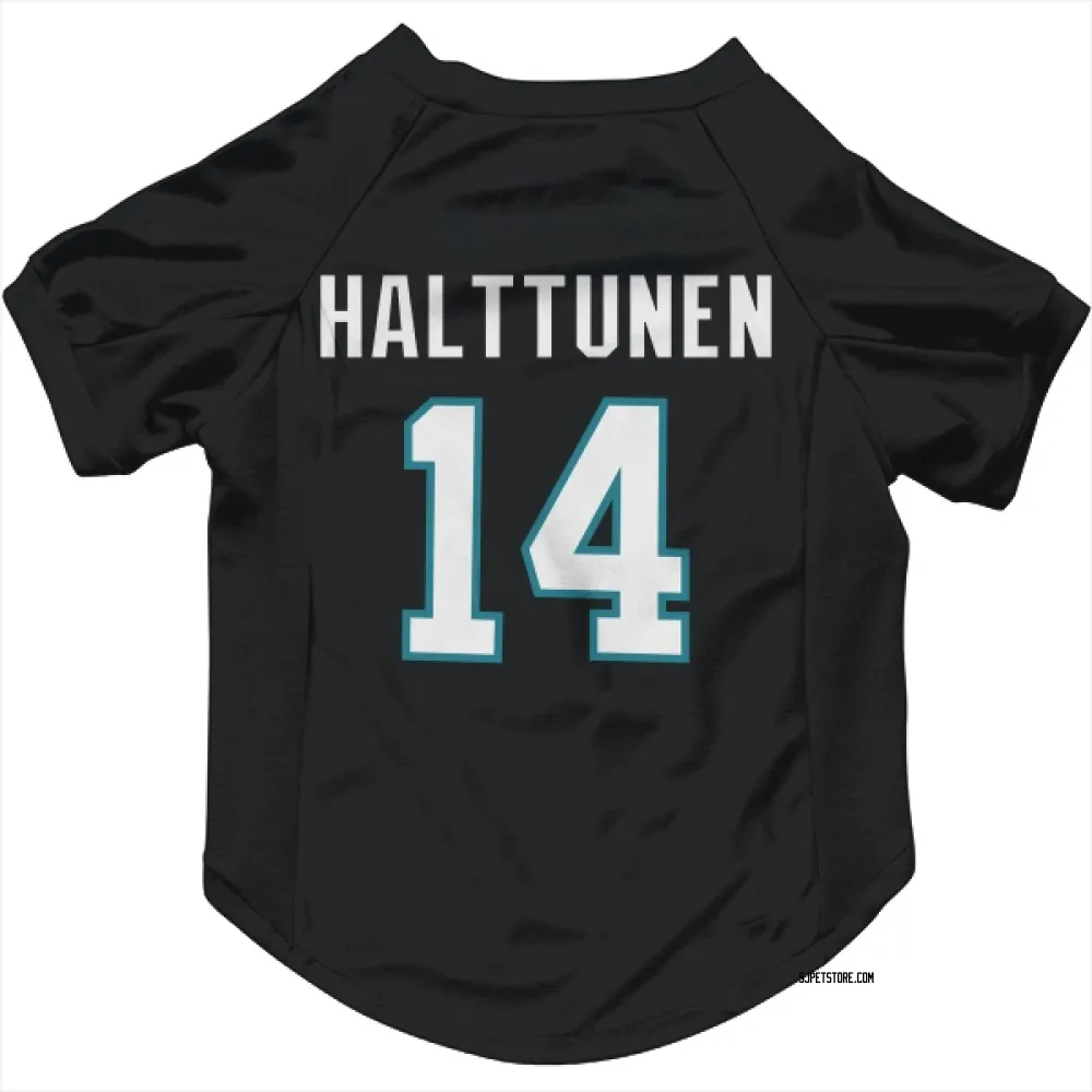 San Jose Sharks Kasper Halttunen Black Pet Jersey for Dog & Cat