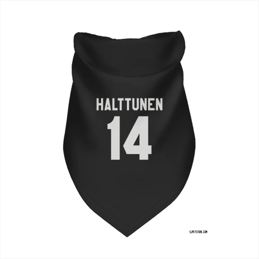 San Jose Sharks Kasper Halttunen Black White Pet Bandana for Dog & Cat