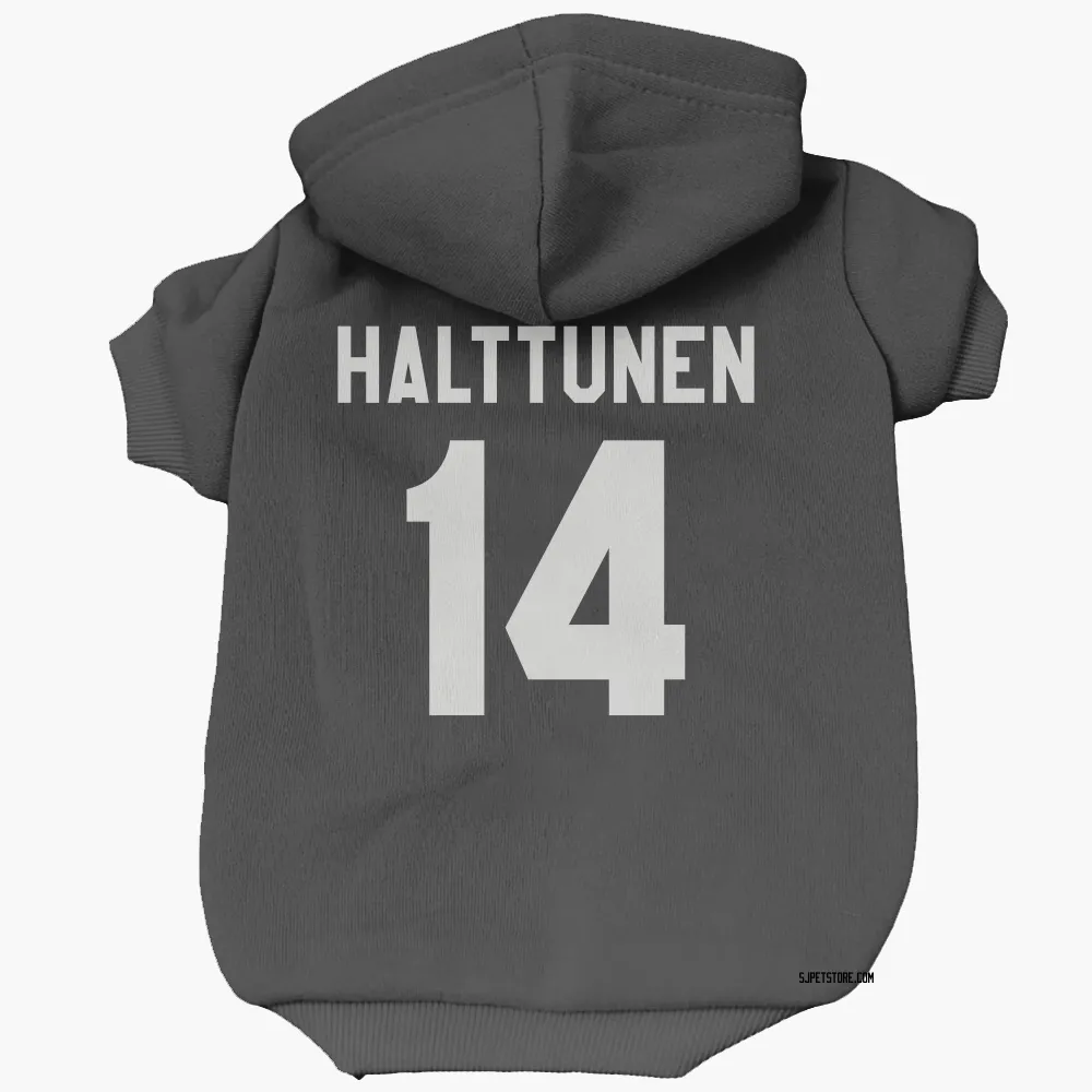 San Jose Sharks Kasper Halttunen Black White Pet Hoodie for Dog & Cat