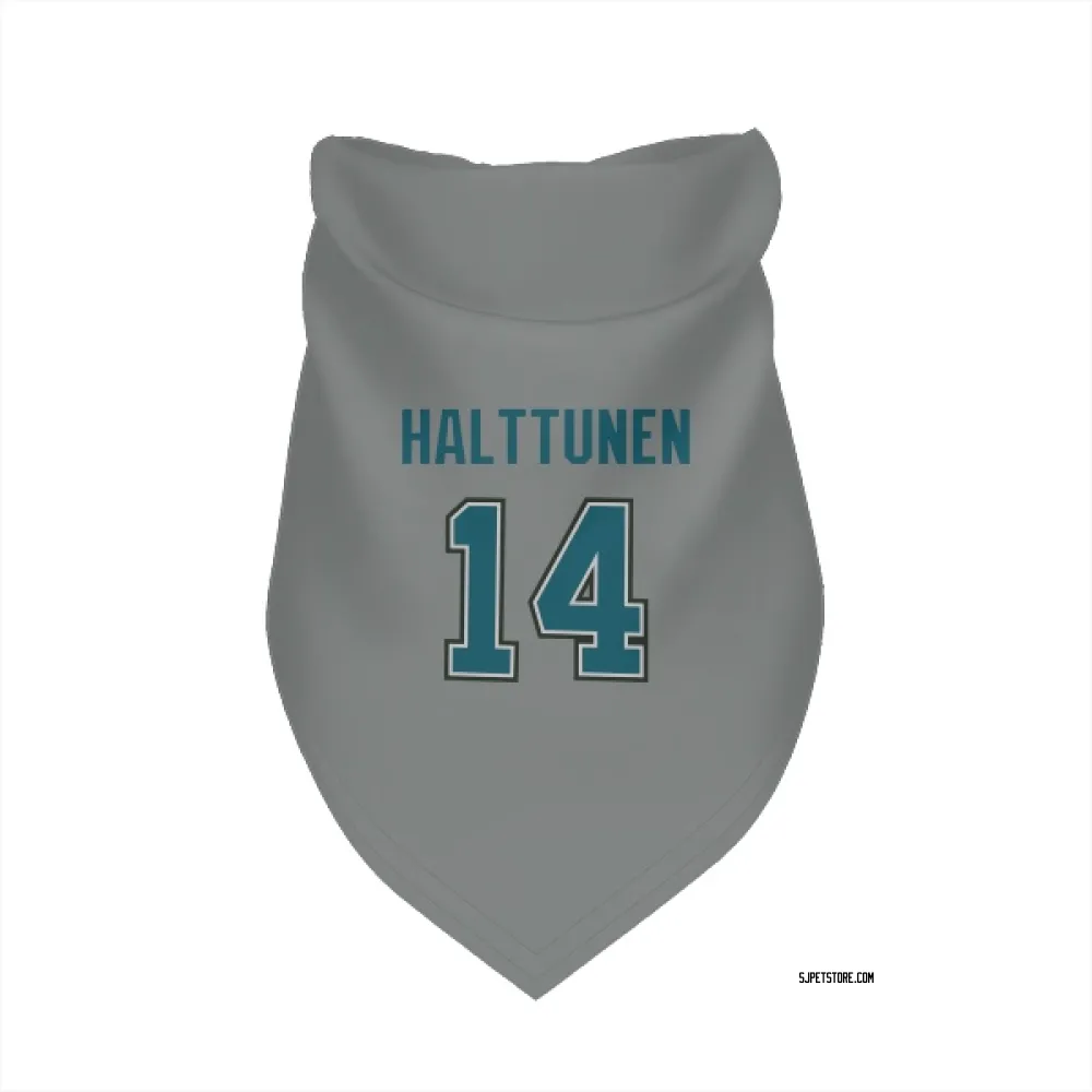 San Jose Sharks Kasper Halttunen Gray Pet Bandana for Dog & Cat