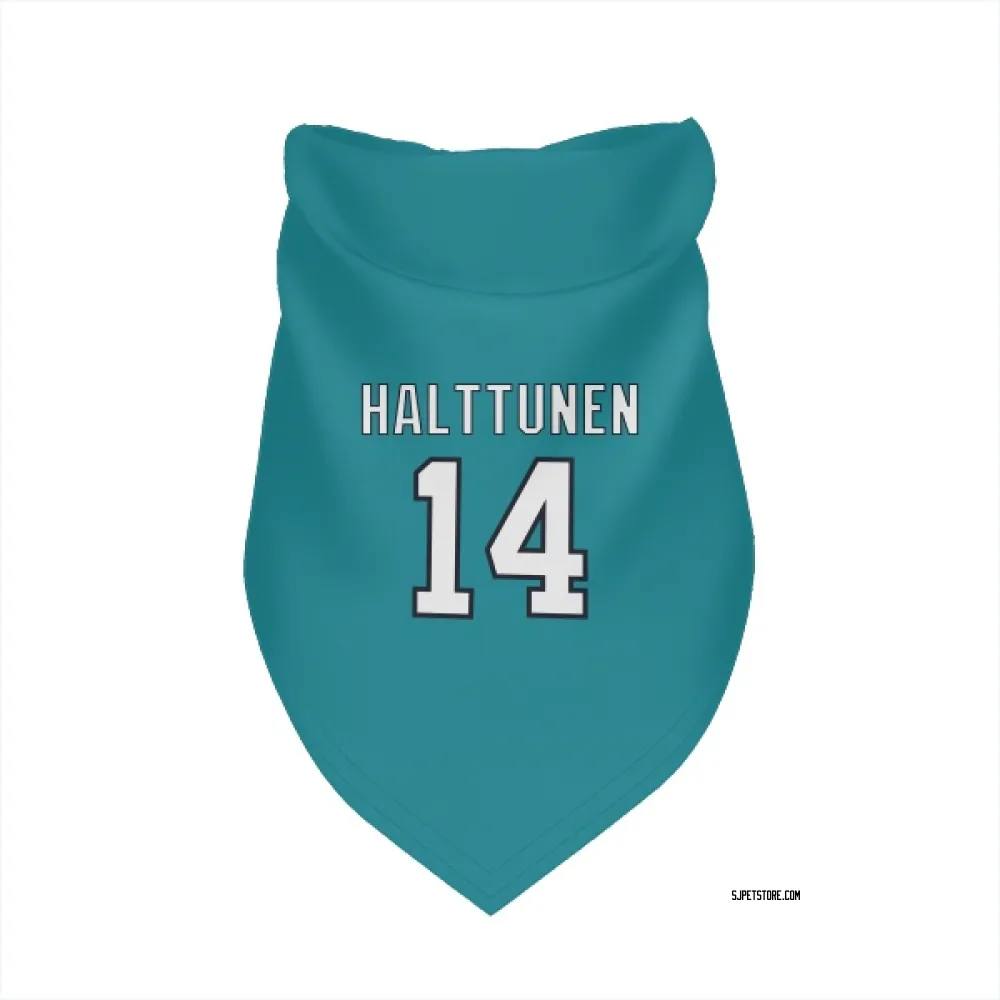 San Jose Sharks Kasper Halttunen Teal Pet Bandana for Dog & Cat