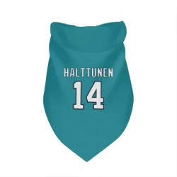 San Jose Sharks Kasper Halttunen Teal Pet Bandana for Dog & Cat