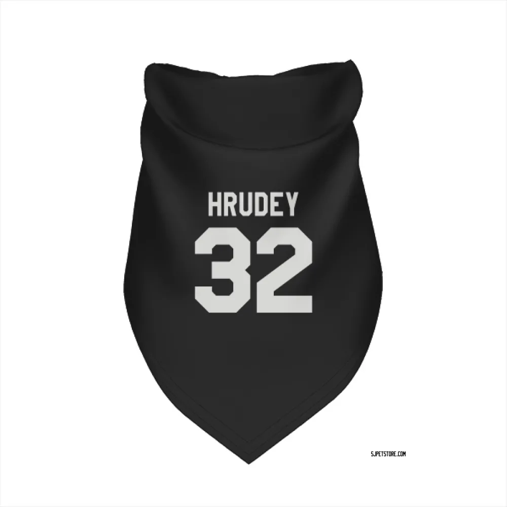 San Jose Sharks Kelly Hrudey Black White Pet Bandana for Dog & Cat