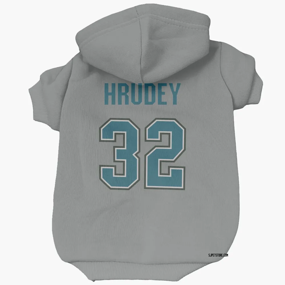 San Jose Sharks Kelly Hrudey Gray Pet Hoodie for Dog & Cat