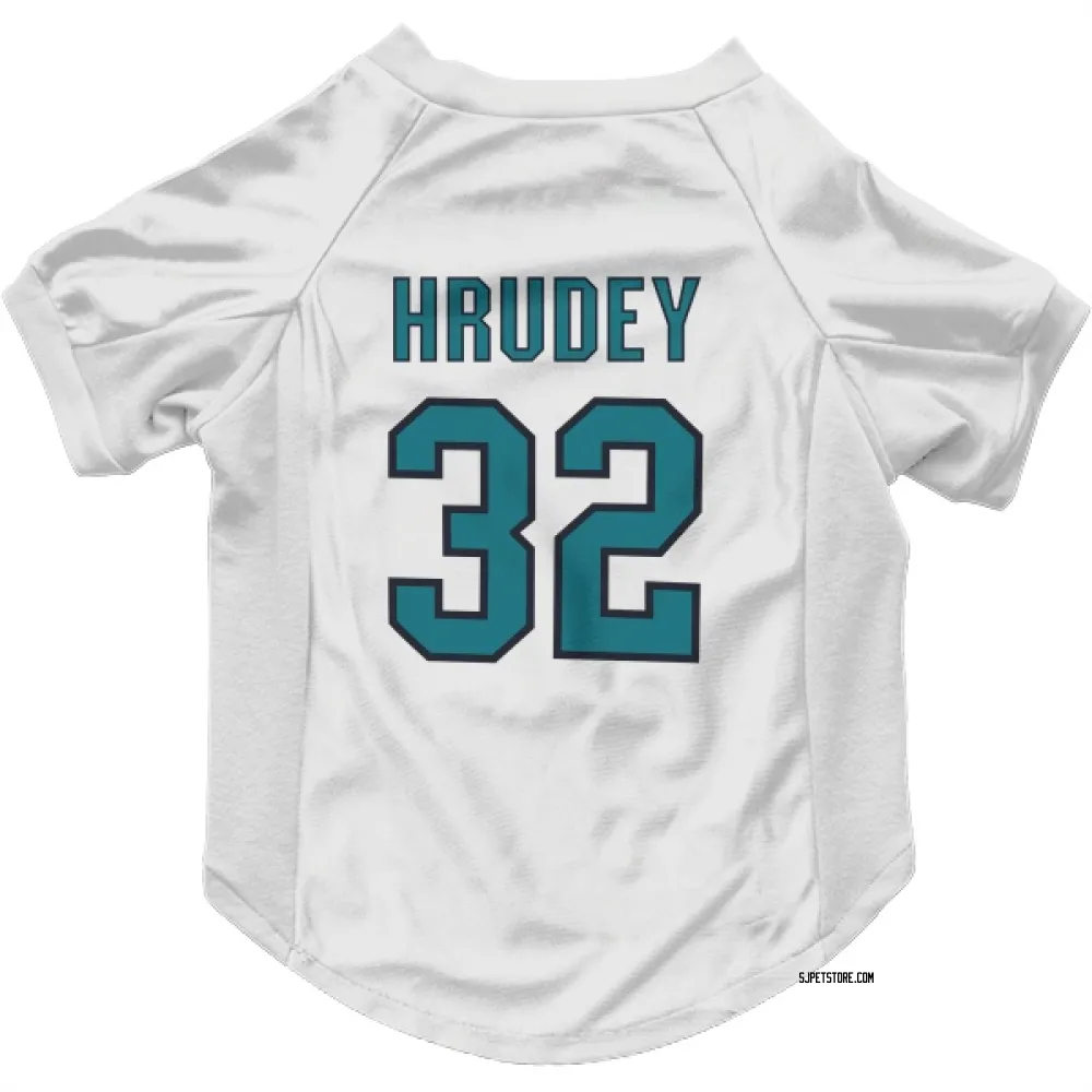 San Jose Sharks Kelly Hrudey White Pet Jersey for Dog & Cat