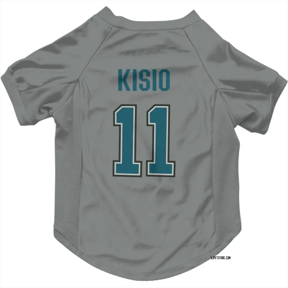 San Jose Sharks Kelly Kisio Gray Pet Jersey for Dog & Cat